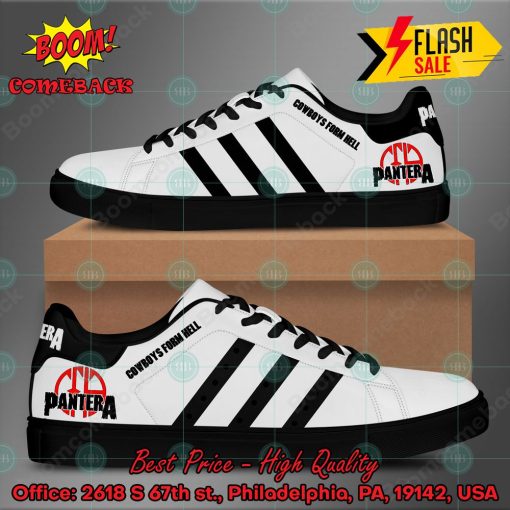Pantera Heavy Metal Band Cowboys From Hell Album Black Stripes Style 1 Custom Adidas Stan Smith Shoes