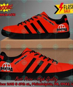 Pantera Heavy Metal Band Cowboys From Hell Album Black Stripes Style 2 Custom Adidas Stan Smith Shoes