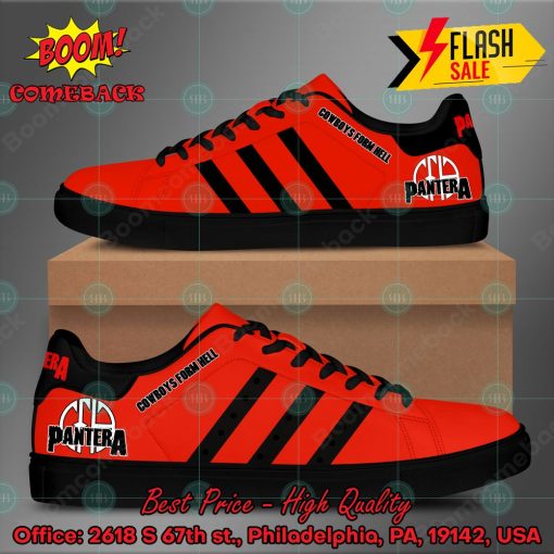 Pantera Heavy Metal Band Cowboys From Hell Album Black Stripes Style 2 Custom Adidas Stan Smith Shoes