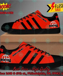Pantera Heavy Metal Band Cowboys From Hell Album Black Stripes Style 3 Custom Adidas Stan Smith Shoes