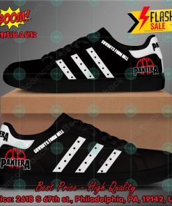 pantera heavy metal band cowboys from hell album white stripes style 1 custom adidas stan smith shoes 2 VIEmS