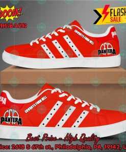 Pantera Heavy Metal Band Cowboys From Hell Album White Stripes Style 2 Custom Adidas Stan Smith Shoes