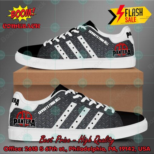 Pantera Heavy Metal Band Cowboys From Hell Album White Stripes Style 3 Custom Adidas Stan Smith Shoes