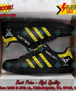 Pearl Jam Rock Band Yellow Stripes Custom Adidas Stan Smith Shoes