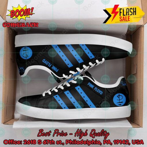 Pink Floyd Rock Band Blue Stripes Custom Adidas Stan Smith Shoes