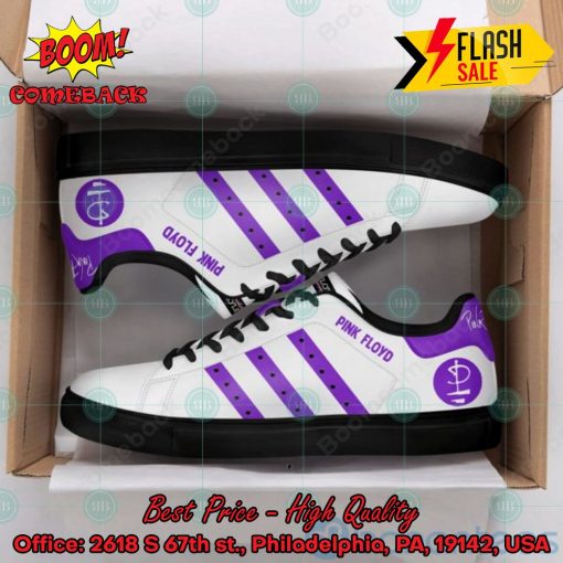 Pink Floyd Rock Band Purple Stripes Custom Adidas Stan Smith Shoes