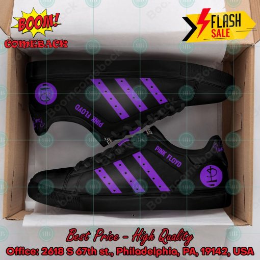 Pink Floyd Rock Band Purple Stripes Style 2 Custom Adidas Stan Smith Shoes