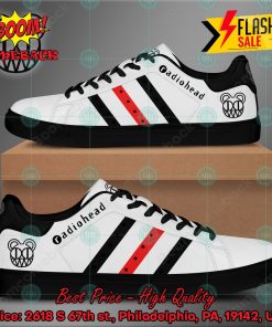 radiohead rock band black and red stripes custom adidas stan smith shoes 2 v9LSa