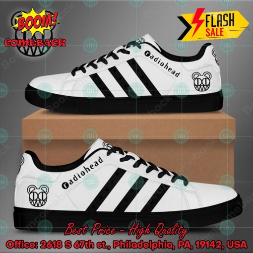 Radiohead Rock Band Black Stripes Custom Adidas Stan Smith Shoes