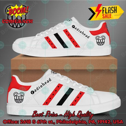 Radiohead Rock Band Red And Black Stripes Custom Adidas Stan Smith Shoes
