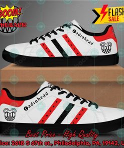 radiohead rock band red and black stripes custom adidas stan smith shoes 2 6Fgp0