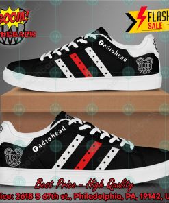 Radiohead Rock Band White And Red Stripes Custom Adidas Stan Smith Shoes