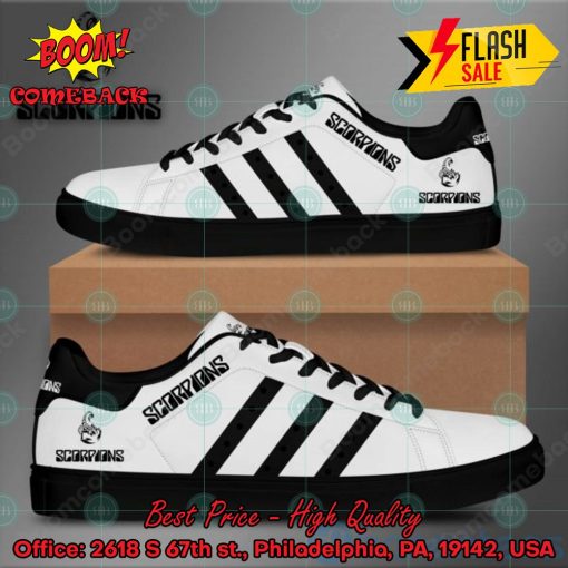Scorpions Hard Rock Band Black Stripes Style 1 Custom Adidas Stan Smith Shoes