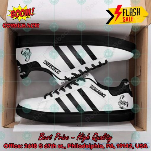 Scorpions Hard Rock Band Black Stripes Style 5 Custom Adidas Stan Smith Shoes