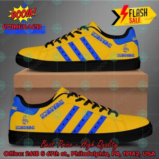 Scorpions Hard Rock Band Blue Stripes Style 3 Custom Adidas Stan Smith Shoes