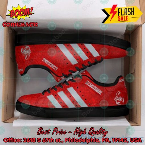 Scorpions Hard Rock Band Grey Stripes Style 2 Custom Adidas Stan Smith Shoes