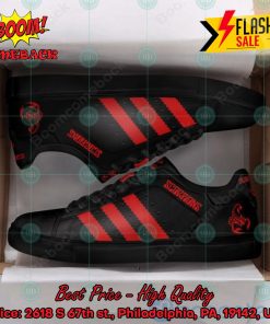 scorpions hard rock band red stripes style 7 custom adidas stan smith shoes 2 5QwZr