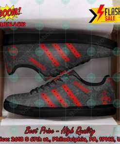 scorpions hard rock band red stripes style 8 custom adidas stan smith shoes 2 O0kRe