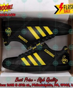 scorpions hard rock band yellow stripes style 4 custom adidas stan smith shoes 2 PlhN0
