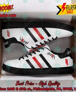 skrillex black and red stripes custom adidas stan smith shoes 2 pP5YE