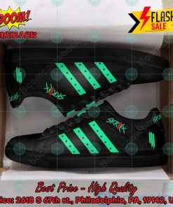 Skrillex Green Stripes Custom Adidas Stan Smith Shoes