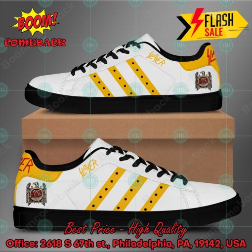 Slayer Metal Band Yellow Stripes Style 1 Custom Stan Smith Shoes