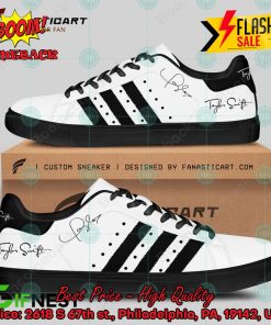 Taylor Swift Black Stripes Custom Adidas Stan Smith Shoes