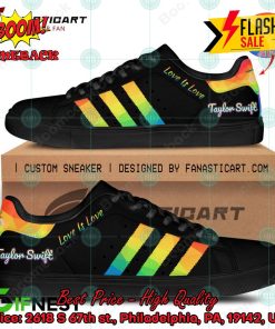 Taylor Swift LGBT Stripes Love Is Love Style 2 Custom Adidas Stan Smith Shoes