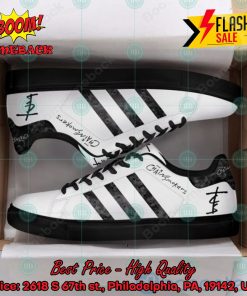 the chainsmokers black stripes custom adidas stan smith shoes 2 LefEr