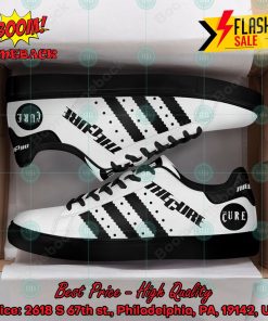The Cure Rock Band Black Stripes Custom Adidas Stan Smith Shoes