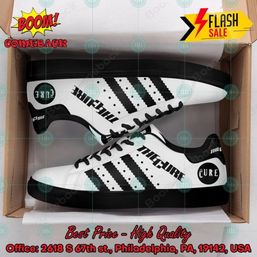 The Cure Rock Band Black Stripes Custom Adidas Stan Smith Shoes