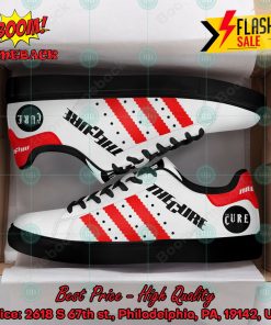 The Cure Rock Band Red Stripes Style 1 Custom Adidas Stan Smith Shoes