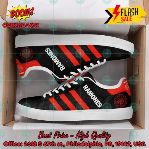 The Ramones Punk Rock Band Red Stripes Custom Stan Smith Shoes