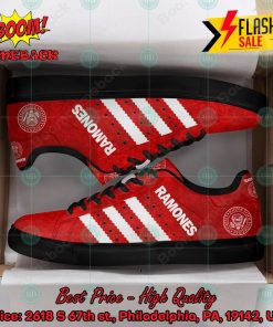 the ramones punk rock band white stripes style 2 custom stan smith shoes 2 URk26