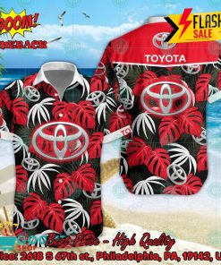 Toyota Big Logo Tropical Leaves Hawaiian Shirt And Shorts