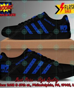u2 rock band beautiful day blue stripes custom adidas stan smith shoes 2 tRiJW
