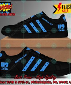 u2 rock band beautiful day light blue stripes custom adidas stan smith shoes 2 3aEb5