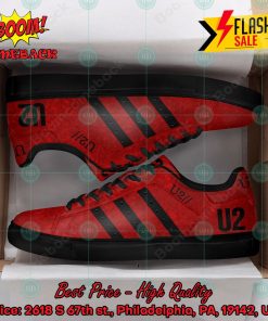 U2 Rock Band Black Stripes Style 2 Custom Adidas Stan Smith Shoes