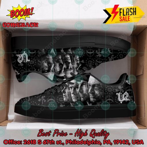 U2 Rock Band Black Style 1 Custom Adidas Stan Smith Shoes