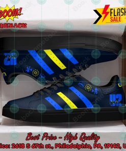 u2 rock band blue and yellow stripes custom adidas stan smith shoes 2 eSvFt