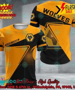 Wolverhampton Wanderers FC Big Logo Blur Personalized Name 3D Hoodie Apparel