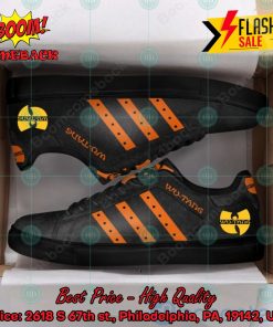 wu tang clan hip hop band orange stripes custom adidas stan smith shoes 2 OWVhu
