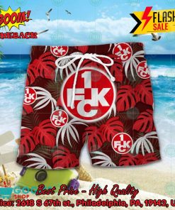 1 fc kaiserslautern big logo tropical leaves hawaiian shirt and shorts 2 PLkAb