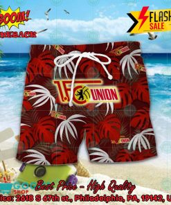1. FC Union Berlin Big Logo Tropical Leaves Hawaiian Shirt And Shorts