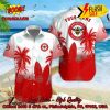 Brighton & Hove Albion FC Palm Tree Surfboard Personalized Name Button Shirt