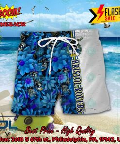 bristol rovers fc floral hawaiian shirt and shorts 2 clluA