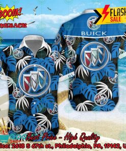 Buick Big Logo Tropical Leaves Hawaiian Shirt And Shorts