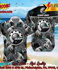 Can-Am Big Logo Tropical Leaves Hawaiian Shirt And Shorts