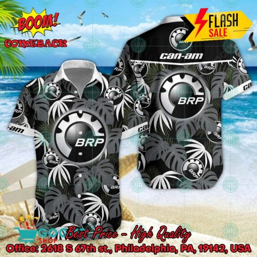 Can-Am Big Logo Tropical Leaves Hawaiian Shirt And Shorts