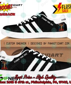 Def Leppard Hard Rock Band Stadium Tour 2022 White Stripes Custom Adidas Stan Smith Shoes